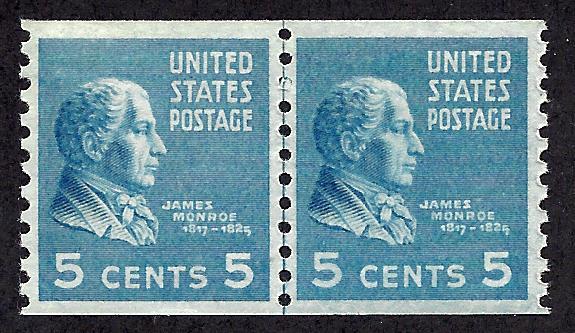 845 Mint,OG,NH... Line Pair... SCV $27.50