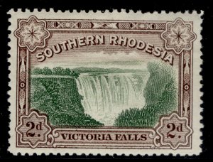 SOUTHERN RHODESIA GV SG29, 2d green & chocolate, M MINT. Cat £15.