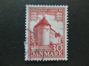 1953-56 A4P59F19 Denmark 30o Used-