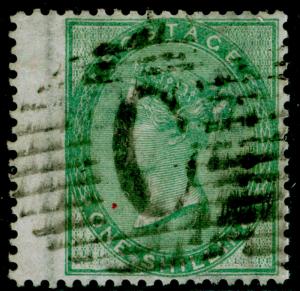 SG72, 1s green, FINE used. Cat £110. CONSTANTINOPLE.