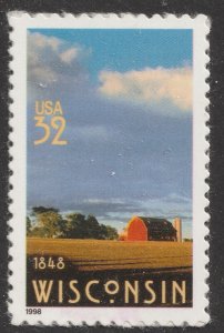 US 3206 Statehood Wisconsin 32c single MNH 1998