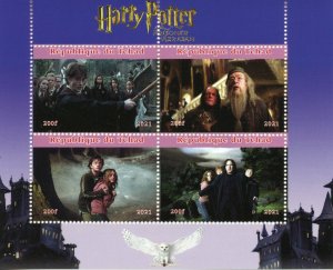 CHAD - 2021 - Harry Potter, Azkaban - Perf 4v Sheet - Mint Never Hinged