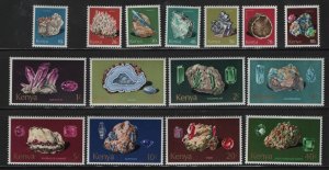 Kenya  98-112 MNH SET MINERALS SET  1977