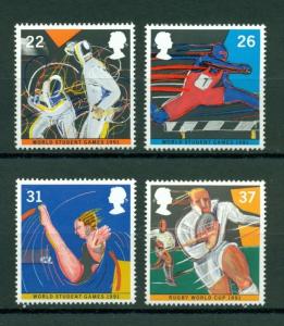 Great Britain Scott #1378-1381 MNH Sports Fencing CV$3+