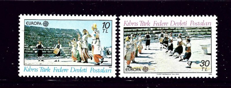 Turkish Republic of Northern Cyprus 98-99 MNH 1981 Europa      (P91)