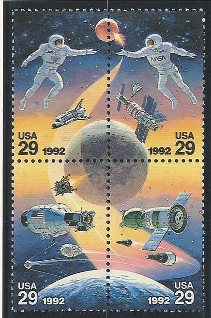 US Cat # 2631-34, Block of 4, Space, M-NH*-