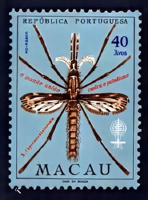 Macao 1962 Sc#400 MALARIA-MOSQUITO-WHO Single MNH