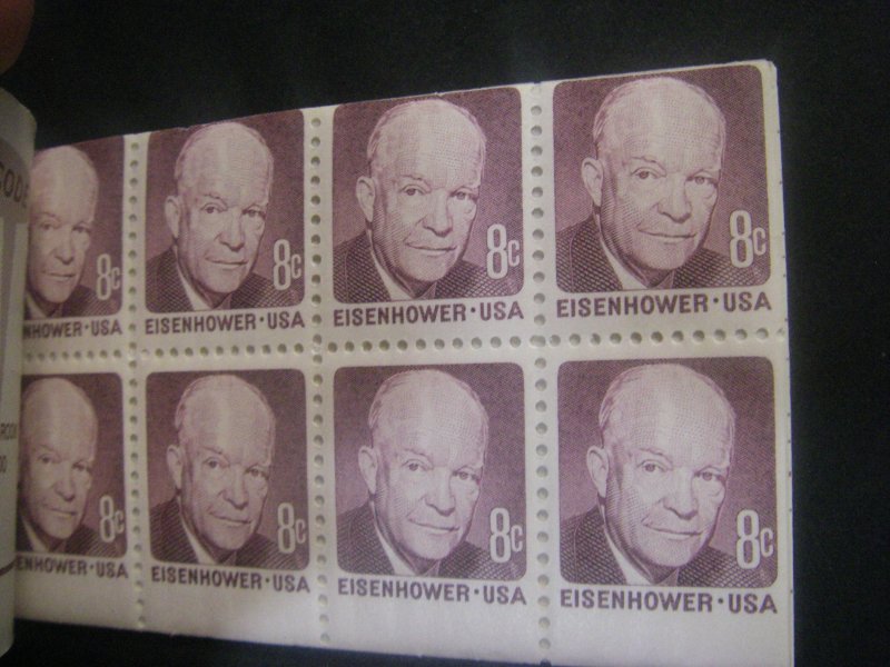 BK121, Scott 1395a, 8c IKE Booklet of 24, Complete, MNH Booklet Beauty