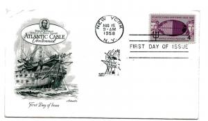 1112 Atlantic Cable Artmaster  FDC