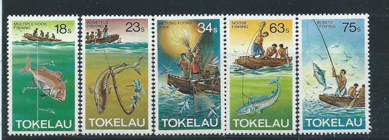 Tokelau Islands  #85-90 Fishing Set complete (MNH)  CV $2.80