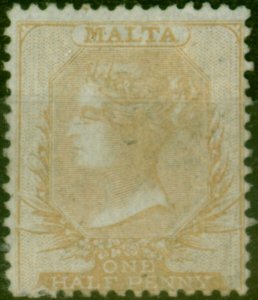 Malta 1861 1/2d Brown-Orange SG2 Good MM