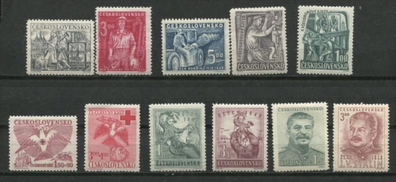 Czechoslovakia  1949 Mi 562-604 MNH Complete Year Cv 83 Euro