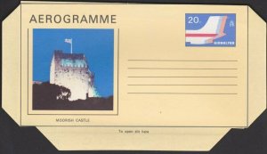 GIBRALTAR 20p Moorish Castle pictorial aerogramme fine unused...............J931