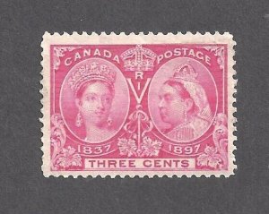 Canada # 53 MINT NH BRIGHT ROSE SHADE 3c QV JUBILEE BS26609