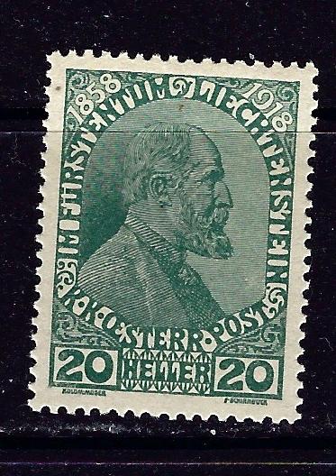 Liechtenstein 10 MH 1918 issue