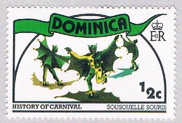 Dominica Bats half cent - pickastamp (AP103906)