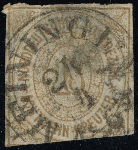 North German Confederation #11a Numeral - Imperforate; Used (0Stars)