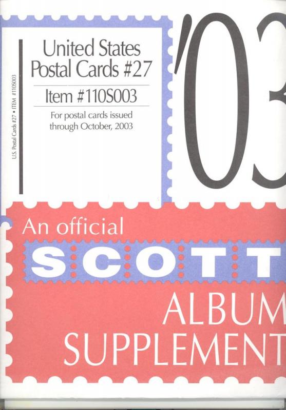 U. S. Postal Cards Supplement # 27