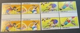 HONG KONG # 624-627--MINT/NEVER HINGED---COMPLETE SET OF GUTTER PAIRS---1992