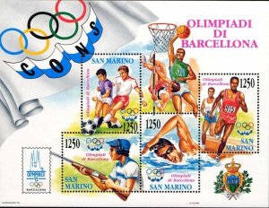 San Marino 1992 MNH Stamps Souvenir Sheet Scott 1266 Sport Olympic Games