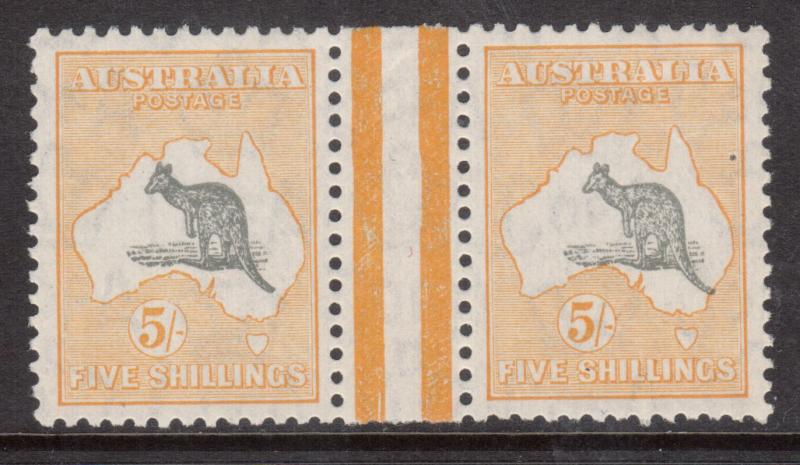 Australia #126 (SG #135;bw) Very Fine Never Hinged Gutter Pair