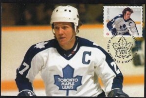 CANADA # 2947.1 DARRYL SITTLER HOCKEY STAMP on MAXIMUM CARD