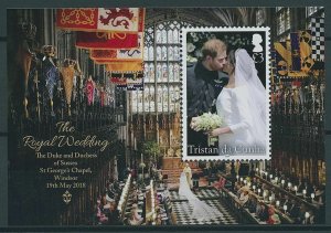 Tristan da Cunha 2018 MNH Royalty Stamps Prince Harry Meghan Royal Wedding 1v MS