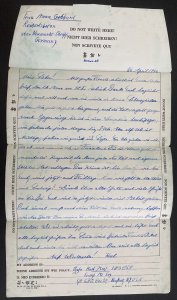 1944 USA Mc Coy Camp POW prisoner War Letter Sheet Cover To Germany