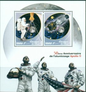 Apollo 11 50 Anniversary Moon Exploration NASA Space MNH Tchad stamps set