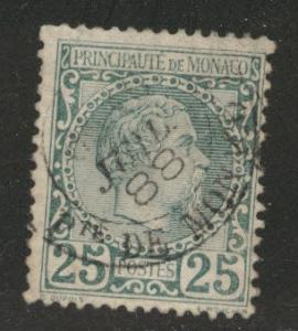 Monaco Scott 6 Used Prince Charles III 1885 Nice cancel