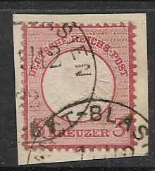 Germany Sc. #23 / Mi. # 25 3 Kreuzer Used L90