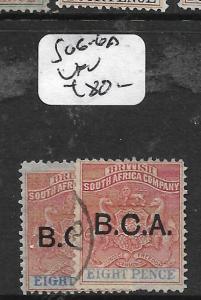 BRITISH CENTRAL AFRICA (PP1009B) BCA SURCH 8D  SG6, 6A    VFU