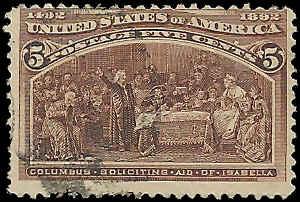 # 234 Chocolate Used Columbus Soliciting Aid From Queen Isabella SCV-8.50