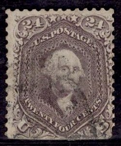 US Stamp #70 24c Red Lilac USED SCV $300