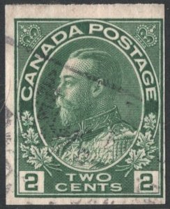 Canada SC#137 2¢ King George V Imperforate Single (1924 Used