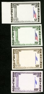 Guinea Stamps MNH XF Kennedy Set Error Imperf Missing Center Omitted