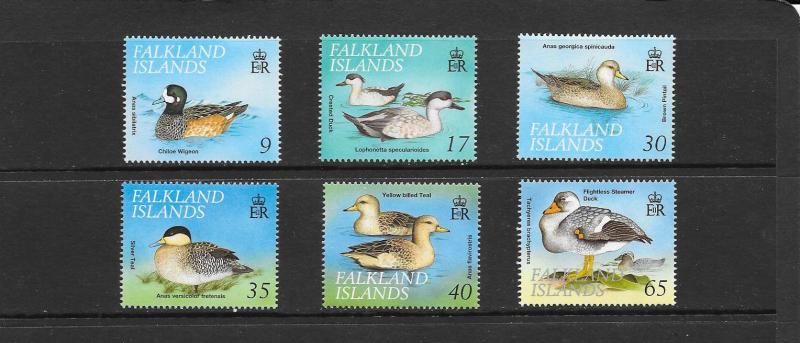 BIRDS - FALKLAND ISLANDS DUCKS #739-744