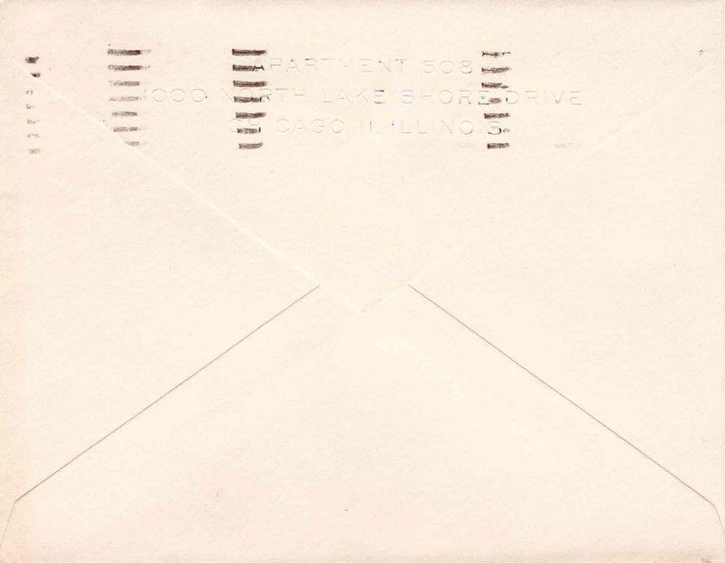 USA 1956 Sc 1067 Cover Chicago Illinois Calligraphy Script Armed Forces Reserve