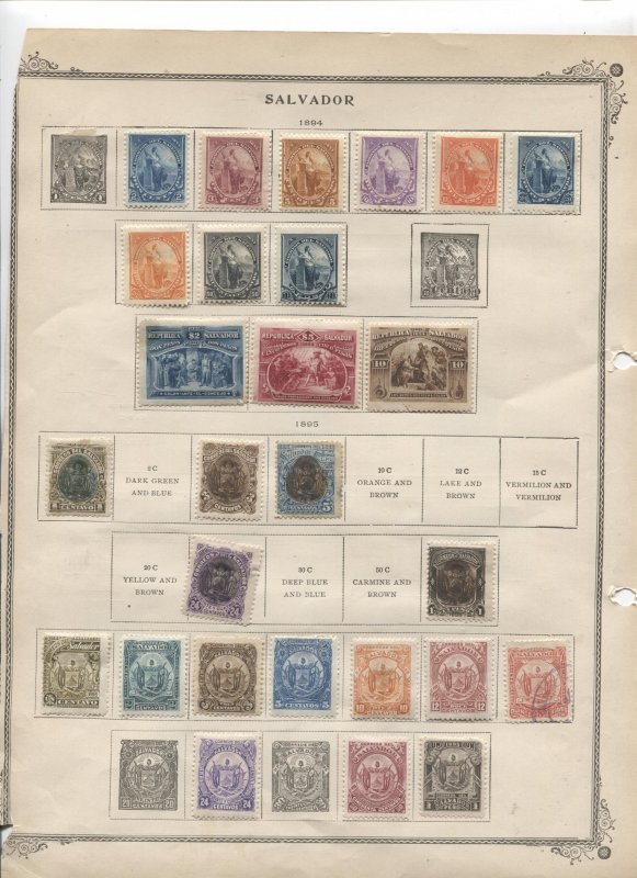 STAMP STATION PERTH- El Salvador #65 Used / Mint  Stamps on Pages - Unchecked