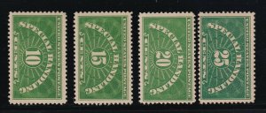 QE1 - QE4 set VF original gum never hinged with nice color cv $ 55 ! see pic !