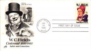 #1803 W.C. Fields Comedian - Artcraft Cachet  SCBL