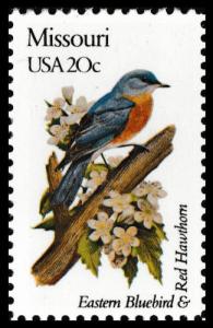 US 1977 or 1977a State Birds & Flowers Missouri 20c single MNH 1982