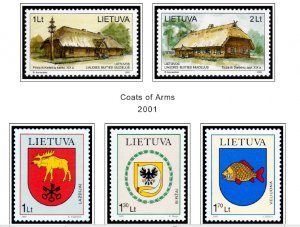 COLOR PRINTED LITHUANIA 1990-2019 STAMP ALBUM PAGES (103 illustrated pages)