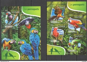 2015 Guinea Parrots Birds Fauna 1+1 ** Stampsst234