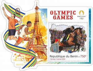 Stamps. Olympic Games in Paris 2024 2023 year, 8 sheets  perforated  NEW