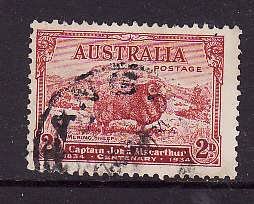 Australia-Sc#147-used 2p copper red-Marino sheep-1934-