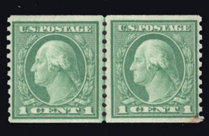 US STAMPS #490 1c COIL LINE PAIR MINT OG NH LOT #80195-1