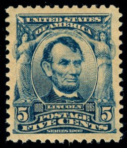 MOMEN: US STAMPS #304 MINT OG H XF