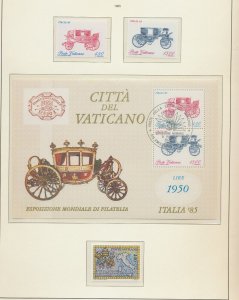 VATICAN - Scott 766-767a & 765   - MNH stamps & S/S with First Day cancel - 1985