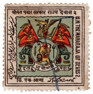 (I.B) India (Princely States) Revenue : Devas State Duty 10a